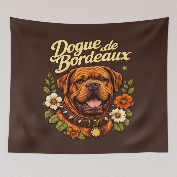 Item preview, Dogue de Bordeaux – Gentle Giant Floral Portrait designed and sold by blankTeeShirt.