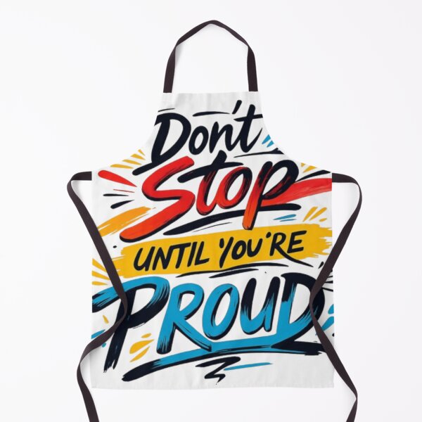 Item preview, Don't Stop Until You're Proud Inspirational Brush Lettering Quote designed and sold by ArhaanFashions.