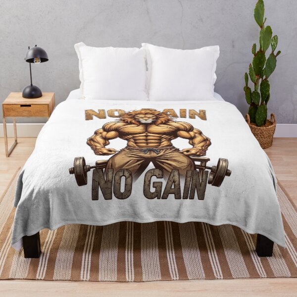 Item preview, The Alpha Lion Gym Motivation: No Pain No Gain designed and sold by Shopeon Designs.
