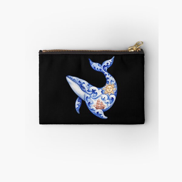 Item preview, Moby Dick Folk Whale - Sunlit Blue Ceramic Swirls designed and sold by Fenay Designs.