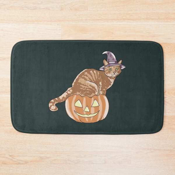 Item preview, Cat Whimsical Witch on Pumpkin Halloween Illustration designed and sold by LeshanArt.