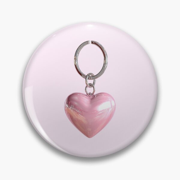 Item preview, Glossy Pink Heart Keychain Charm designed and sold by jianina-alondra.