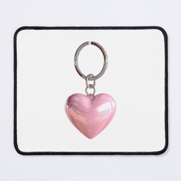 Item preview, Glossy Pink Heart Keychain Charm designed and sold by jianina-alondra.