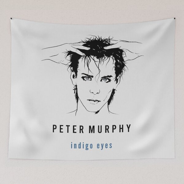 Item preview, Peter Murphy Indigo Eyes art – Love Hysteria / Bauhaus inspired 80s goth line portrait designed and sold by FULLER FACTORY.
