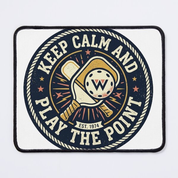 Item preview, Keep Calm and Play the Point - Retro Pickleball Badge Design designed and sold by @SHINTOSARTSTORE.