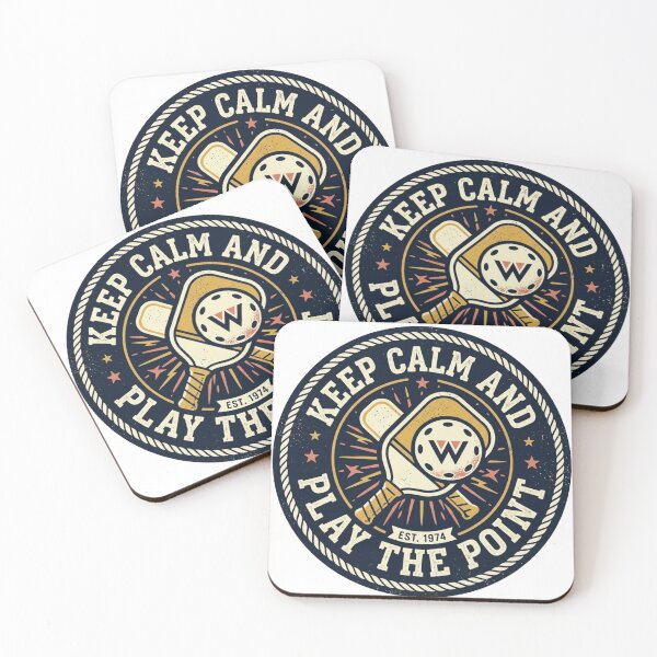 Item preview, Keep Calm and Play the Point - Retro Pickleball Badge Design designed and sold by @SHINTOSARTSTORE.