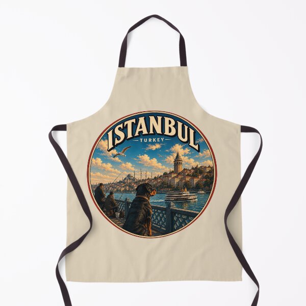 Item preview, Istanbul Turkey Rottweiler Vintage Travel Poster | Bosphorus Dog Lover designed and sold by FireWildChild.