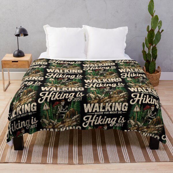 Item preview, Hiking Is Just Walking Where You Might Die designed and sold by Eat-Apples.