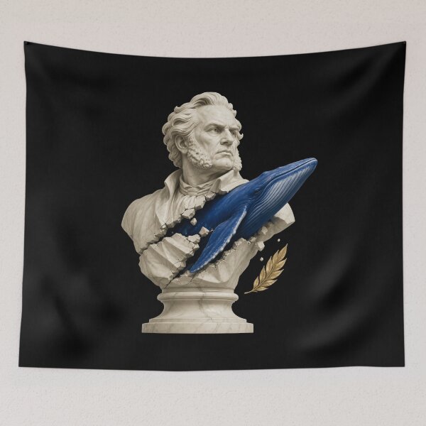 Item preview, Moby Dick Marble Muse - Blue Whale Breaks Free designed and sold by Fenay Designs.