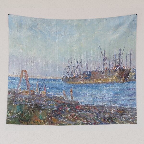 Item preview, Battleship in the Harbour designed and sold by tomorrowsart.
