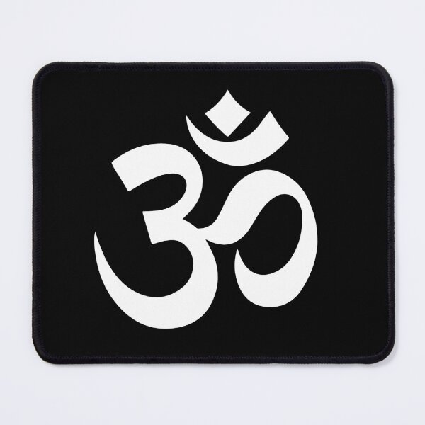 Item preview, Minimalist White Om Meditation Symbol designed and sold by pattern-archive.