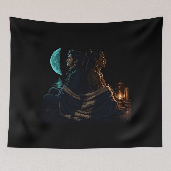 Item preview, Moby Dick Ishmael and Queequeg - Moonlit Brotherhood designed and sold by Fenay Designs.