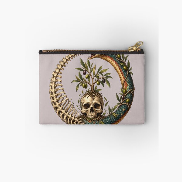 Item preview, Ouroboros with a skull and a olive tree designed and sold by Odinsshop.