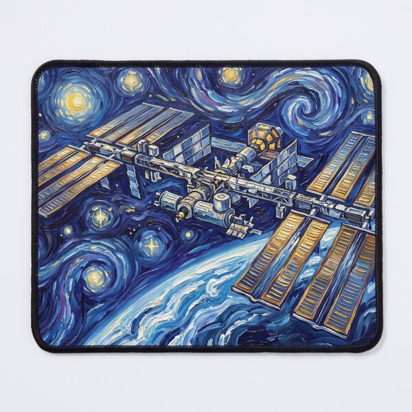 Item preview, International Space Station Starry Night Landscape designed and sold by Bad-Decisions-Designs.