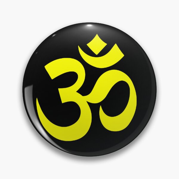 Item preview, Minimalist Yellow Om Meditation Symbol designed and sold by pattern-archive.