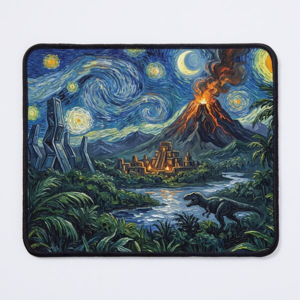 Item preview, Savage Land Starry Night Prehistoric Landscape designed and sold by Bad-Decisions-Designs.
