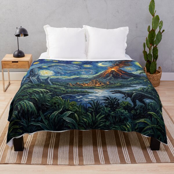 Item preview, Savage Land Starry Night Prehistoric Landscape designed and sold by Bad-Decisions-Designs.