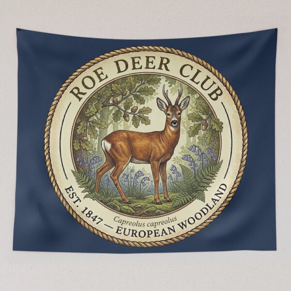 Item preview, Roe Deer Club Vintage Badge European Wildlife Art designed and sold by CalmCapy Co.