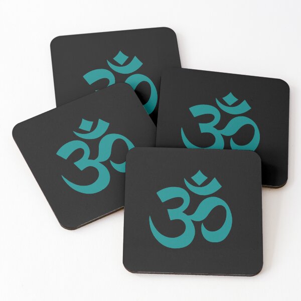 Item preview, Minimalist Teal Om Meditation Symbol designed and sold by pattern-archive.