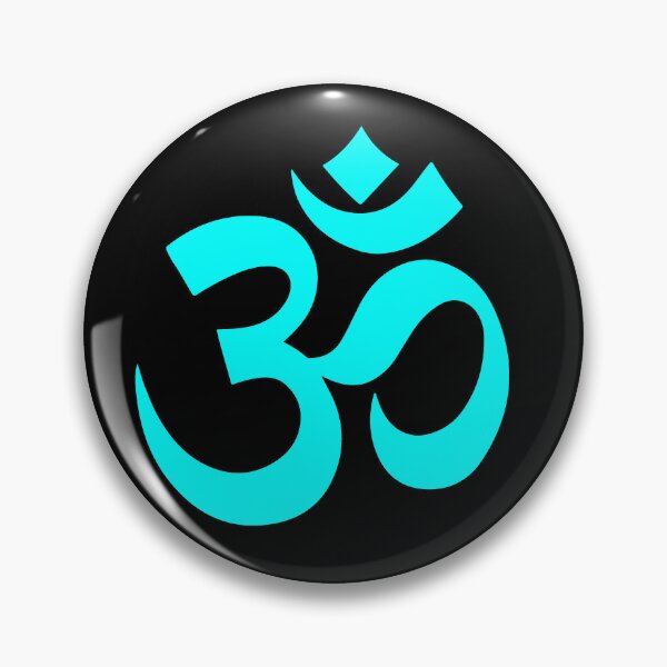 Item preview, Minimalist Cyan Om Meditation Symbol designed and sold by pattern-archive.