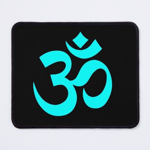 Item preview, Minimalist Cyan Om Meditation Symbol designed and sold by pattern-archive.