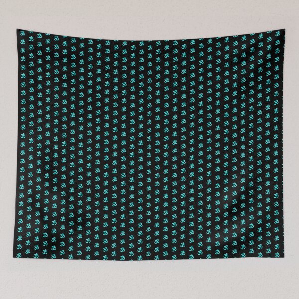 Artikelvorschau, Minimalistisches Cyan Om Meditationssymbol entworfen und verkauft von pattern-archive.