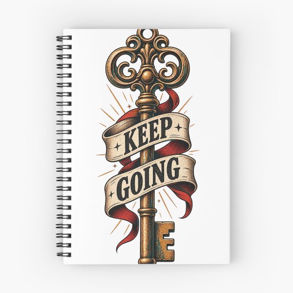Item preview, Vintage Retro Key Keep Going Inspirational Typography designed and sold by PotatoMarket.