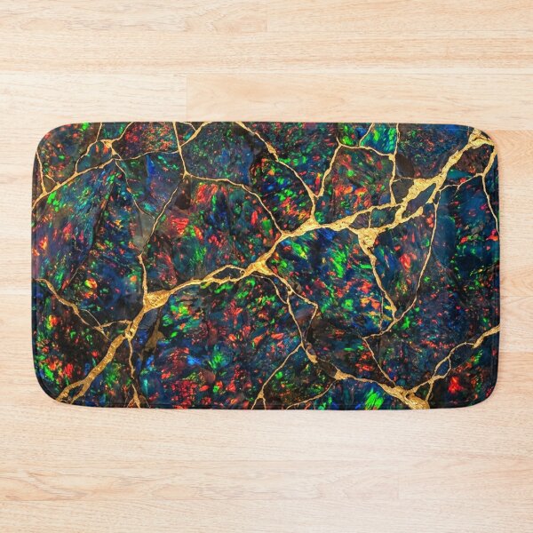 Item preview, A sample of opal art - black opal with gold inlays designed and sold by Segasprojects.