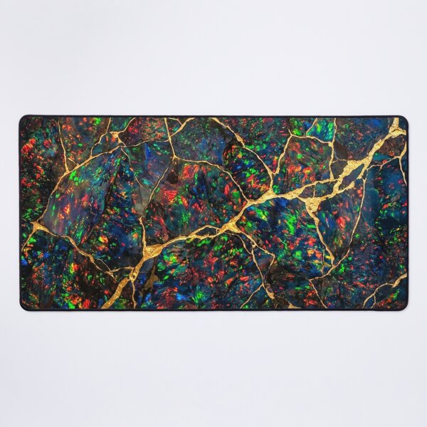 Item preview, A sample of opal art - black opal with gold inlays designed and sold by Segasprojects.