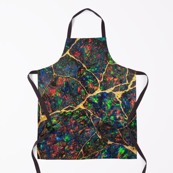 Item preview, A sample of opal art - black opal with gold inlays designed and sold by Segasprojects.