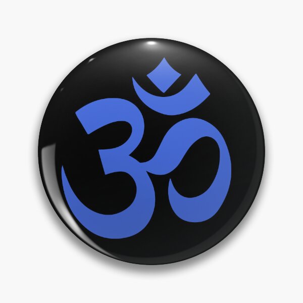 Item preview, Minimalist Royal Blue Om Meditation Symbol designed and sold by pattern-archive.