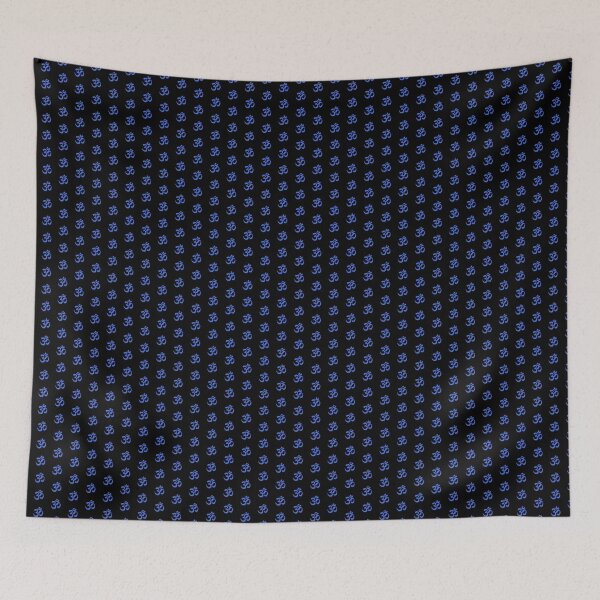 Item preview, Minimalist Royal Blue Om Meditation Symbol designed and sold by pattern-archive.