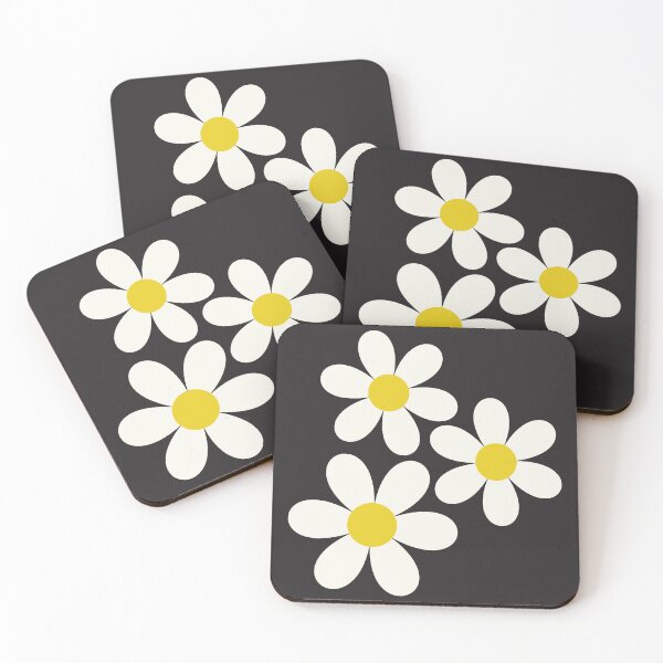 Item preview, Retro Daisy Flower Black Pattern designed and sold by photossmirnov.