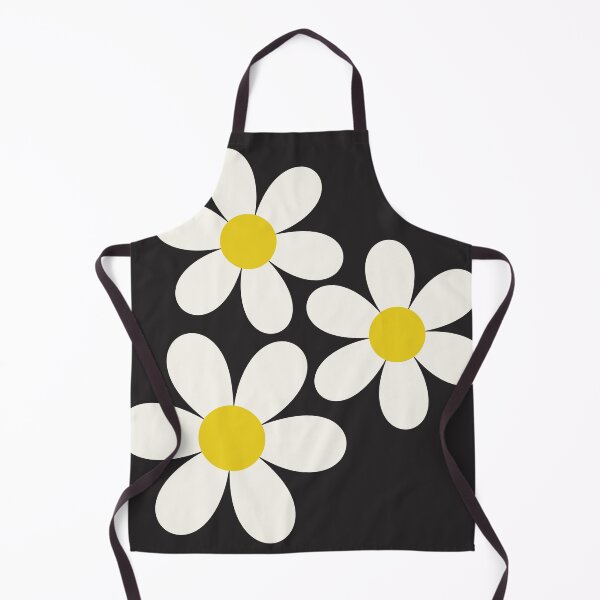 Item preview, Retro Daisy Flower Black Pattern designed and sold by photossmirnov.