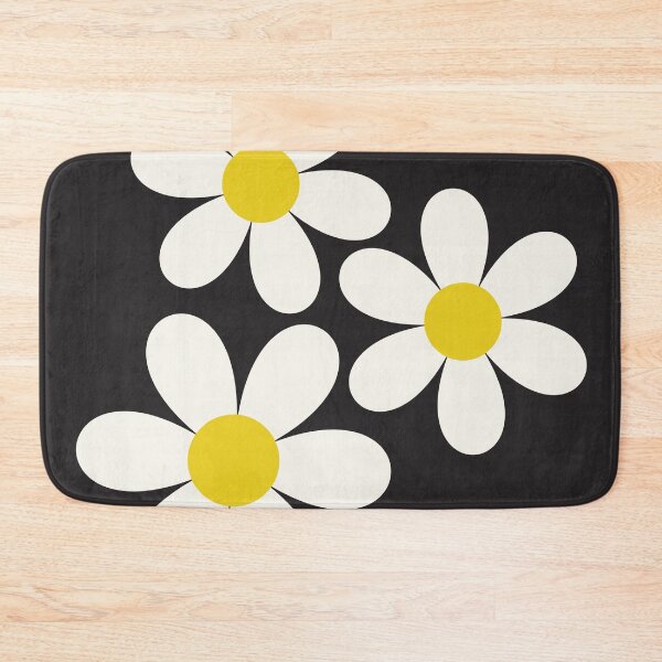 Item preview, Retro Daisy Flower Black Pattern designed and sold by photossmirnov.