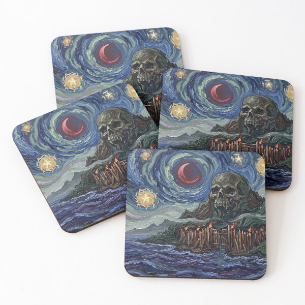 Item preview, Skull Island Starry Night Mysterious Landscape designed and sold by Bad-Decisions-Designs.