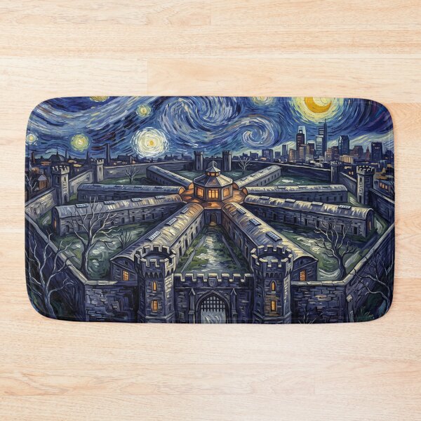 Item preview, Eastern State Penitentiary Starry Night Historical Landscape designed and sold by Bad-Decisions-Designs.
