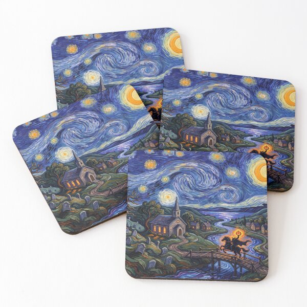 Item preview, Sleepy Hollow Starry Night Spooky Landscape designed and sold by Bad-Decisions-Designs.