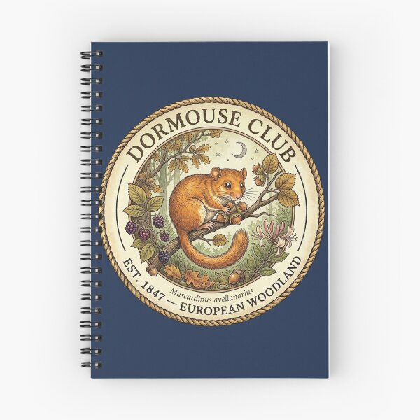 Item preview, Dormouse Club Vintage Badge European Wildlife Art designed and sold by CalmCapy Co.