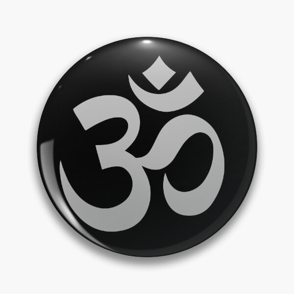 Item preview, Minimalist Silver Om Meditation Symbol designed and sold by pattern-archive.