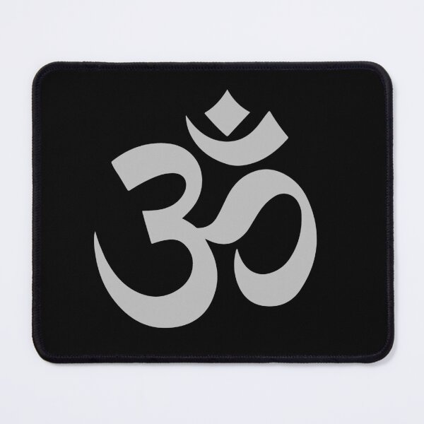 Item preview, Minimalist Silver Om Meditation Symbol designed and sold by pattern-archive.