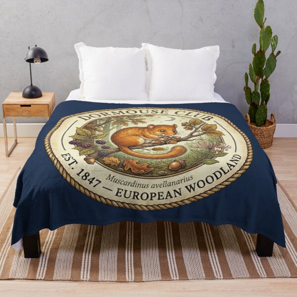 Item preview, Dormouse Club Vintage Badge European Wildlife Art designed and sold by CalmCapy Co.