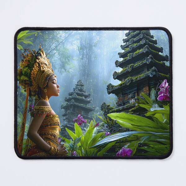 Item preview, Graceful Balinese Dancer in Serene Jungle Setting designed and sold by Artessie.
