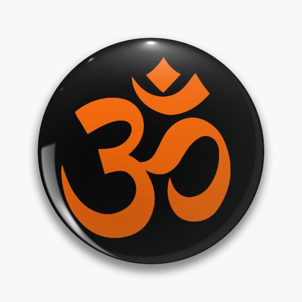Item preview, Minimalist Orange Om Meditation Symbol designed and sold by pattern-archive.