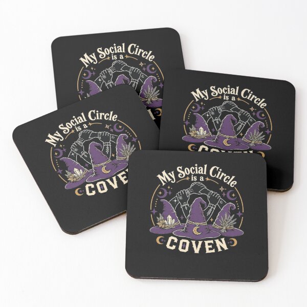 Aperçu de l'œuvre Mon cercle social est une bande de sorcières rigolotes pour Halloween créée et vendue par clothesy7.