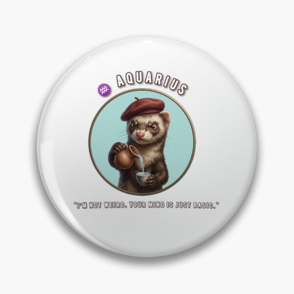 Item preview, Funny Aquarius Ferret Artist Zodiac Sarcastic Astrology designed and sold by Addy77shop.