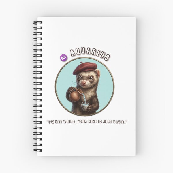 Item preview, Funny Aquarius Ferret Artist Zodiac Sarcastic Astrology designed and sold by Addy77shop.