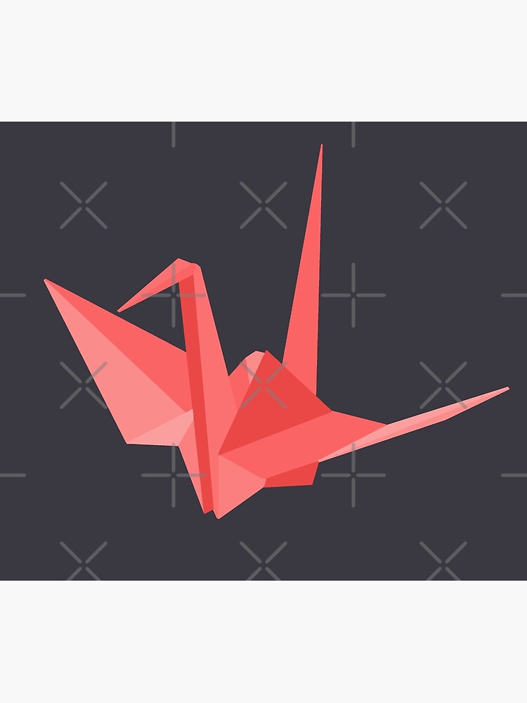 Group Of Red Origami Cranes Flying Away by Paper Boat Creative