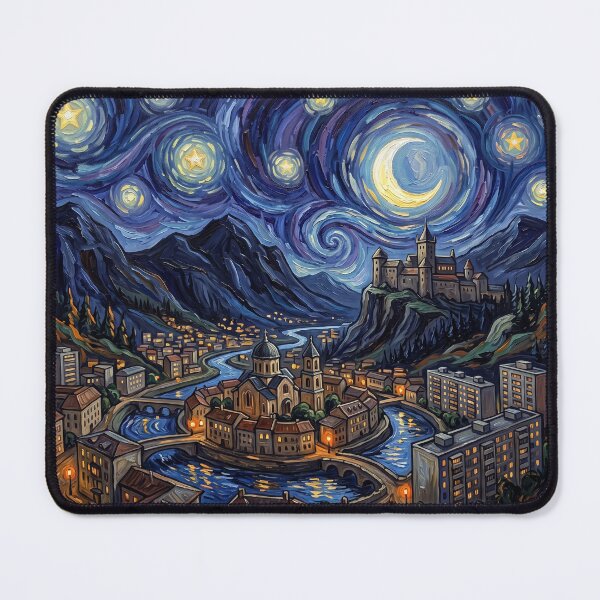 Item preview, Sokovia City Starry Night European Landscape designed and sold by Bad-Decisions-Designs.