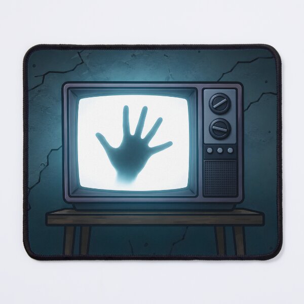Item preview, Haunted Retro TV Ghost Hand Halloween Horror Vintage designed and sold by teeperfect.